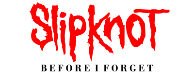 Logotipo da palavra Slipknot em vermelho sobre fundo preto